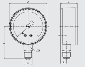 WIKA-111.10.40-63,160 Схема WIKA-111.10.40-63,160 Схема